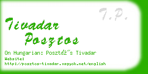 tivadar posztos business card